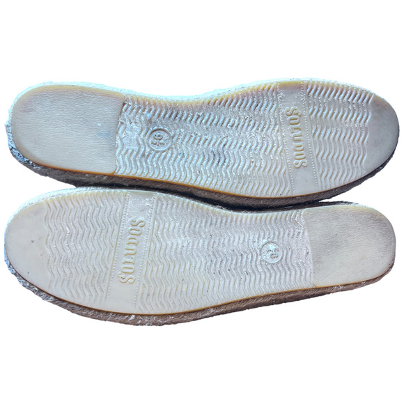 SOLUDOS by Jason Polan Women 9.5 Avacodo Embroidered Espadrilles Beige Flats - Picture 13 of 16
